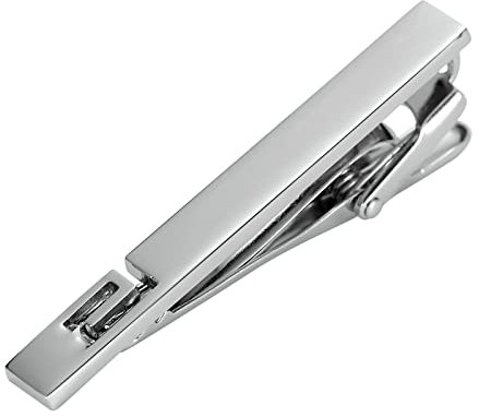 Aotiwe Krawattennadel Deutschland, Krawattennadel Hochzeit Kristall Krawattenstange Mit Rechteckigem Karomuster Silber Rostfreier Stahl