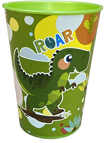 CARTOON Bicchiere per bambini, Dinosauri, 260 ml, in plastica riutilizzabile