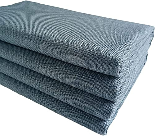 TinaKim Faux Linen Type Cloth Fabric for Sofa Chair Upholstery Material (Blue Gray, 6 Yard)