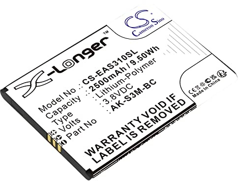 TCTK Akku 2500mAh Kompatibel mit [Emporia] Smart 3 Mini, Smart 4, Smart.3 Mini, Smart.4 Ersetzt AK-S3M-BC