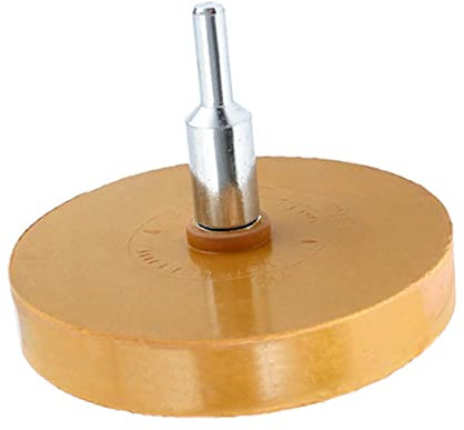 WOONEKY Gummientferner Schleifscheibe 88Mm/100Mm Gelb für Elektrische Bohrer zum Entfernen von Kleber und Autolackfolien für Autos Boote Wohnmobile