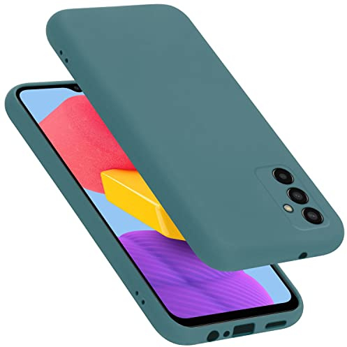 Cadorabo Hülle kompatibel mit Samsung Galaxy M13 4G Hülle Silikon Handyhülle für Galaxy M13 4G Case aus flüssigem Silikon- Kratzfeste und stoßfeste dünne TPU Schutzhülle - Liquid GRÜN