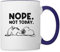 Spreadshirt Peanuts Snoopy Nope Not Today Bürohumor Tasse Zweifarbig, One size, Weiß/Kobaltblau
