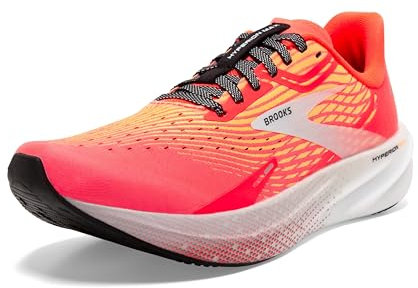 BROOKS Herren Hyperion Max Sneaker, Fiery Coral/Orange Pop/Blue, 43 EU