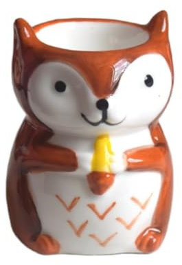 Soulnioi Egg Cups,Cartoon Ceramics Egg Holders,Printed Boiled Egg Holder,Egg Stand Tray,for Kitchen Boiled Eggs Breakfast Store Egg Cups/Holders Squirrels
