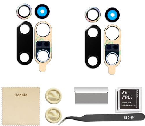 iStable 2er-Pack Kamera Glas Kompatibel mit Xiaomi Mi 9T / 9T Pro Kameraglas Linse Ersatz Original vollständiges Reparatur-Ersatzset mit Werkzeugen
