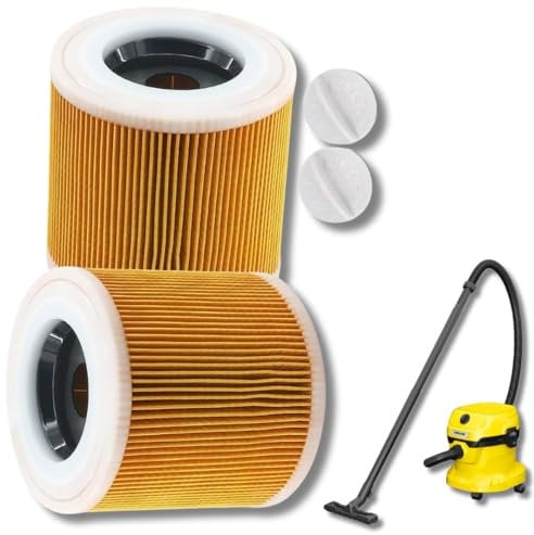 UTIZ Lot de 2 filtres à cartouche pour aspirateur Karcher WD 2 Plus Wet & Dry (2 filtres)