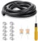 Fuel Line Hose 8mm Inner Dim Fuel Pipe Line, 2m Thickened Fuel Pipe Fuel Hose with 2 Fuel Filters and 10 Hose Clamps for Car Tractor Motorcycle Small Engines