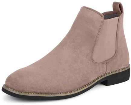 Aro Lora Stivali Chelsea da uomo in camoscio classico slip on stivali da uomo, marrone, 46 EU