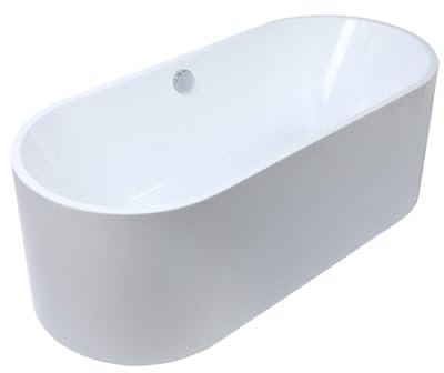 Vente-unique-Bañera exenta design - 221 L - 170 x 75 x 58 cm - Blanco - KATOUCHA