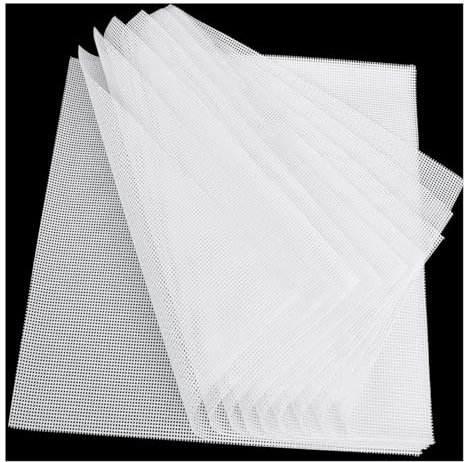 Cozylkx 10pcs Mesh Silicone Baking Sheets, Non Stick Dehydrator Sheets Food & Fruit Dryer Mesh Reusable Steamer Mesh Mat for Kitchen (20cm x 30cm)