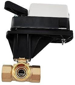 Kit de robinet à tournant sphérique, Vanne à boisseau sphérique électrique 3 voies DN40 G11/2 4-20mA/0-10V contrôle débit de mélange proportionnel for système de chauffage(Size:4-20mA control)