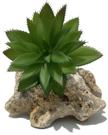 XIYUAN Succulents Plants Artificial Fake Plant Deco 12.5 Inch Green Artificial Aloe Vera Plants Artificial Agave Plant,for Bathroom Shelf Decor,Desk Plant for Home & Office Decor (Green)