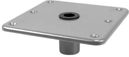 Boat Seat Base Mount, 7x7 in Aluminum Alloy Marine Boat Seat Pedestal Base Bracket with 3/4in Pin Post Socket, Boat Seat Pedestal Base Boat Accessories Easy Installation