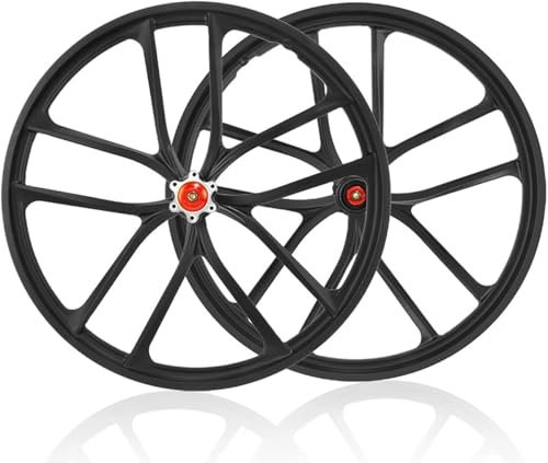 FURAHI Schwarz Fahrrad Rad Set Schnellverschluss 20 Mountainbike Rad Scheibenbremse 10 Speichen Magnesium Legierung Felge für 7-10 Geschwindigkeit Kassette