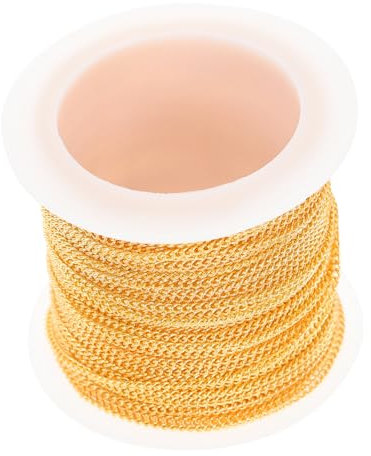 BEBEMOKO 1 Rolle DIY Kupferkette, handgefertigte Halsketten, DIY-Zubehör, zierlicher Schmuck, gedrehte Kabelketten, Pulloverkette, herzförmige Dosen, Schmuckherstellung, Werkzeug, Schmuckmaterial,