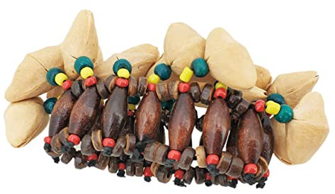 KOMBIUDA Shell Main Cloche Écrou Handbell Percussion Bracelets Jouets Musicaux Percussion Accessoires Bracelet Cloches Jouets Bracelets Musique Accessoires Handbell pour en Bois