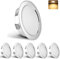 YindaLux 6er Set LED Einbaustrahler 230V 3W 3000K Warmweiß, LED Spot Ultra Flach 300LM Bohrloch 55-58mm und 15mm Flache, IP44 Möbeleinbauleuchte LED Einbauspots für Spiegelschrank, Chrom