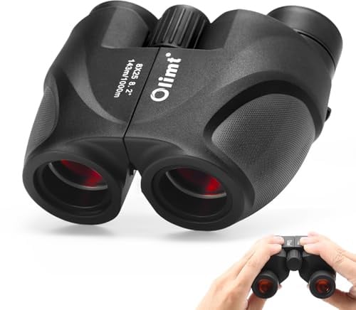 Jumelles compactes 8 x 25, prisme BAK-4, vue grand angle 8,2 °, oculaire ED 21 mm, noir