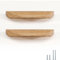 Evionlin 6 Stück schwarzes Eichenholz, quadratischer Winkel, 36,5 cm, Holz-Windschutz, Schranktürgriff, Holz, antiker Stil, langer Walnussholz, Schrank, Schublade, Türgriff