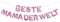 Muttertag Dekoration, Beste Mama der Welt Banner Rosa Glitter Muttertag Girlande Hängende Deko für Mama Geburtstag Muttertag Party Dekoration
