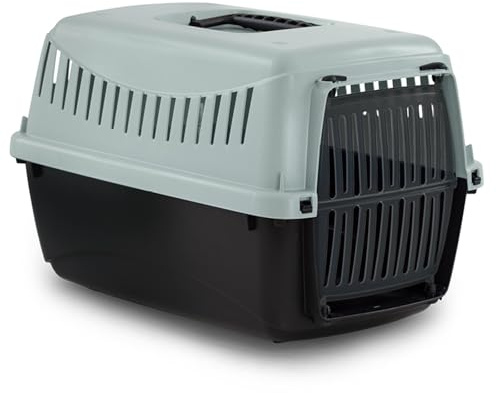 URBNLIVING Plastic Pet Carrier for Dogs & Cats - Durable & Lightweight Travel Crate with Secure Lock & Ventilation - Easy Clean Kennel for Puppies, Kittens & Small Pets - 2