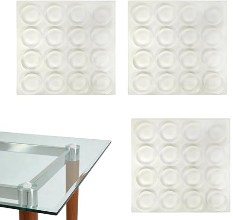 48PCS Rose Selbstklebend Siliconpads Transparent Für Glasplatten | Für Glasplatten Auflage, Silikon Unterleger Für Glasplatten 1mm Mit Selbstklebenden Silikonpads