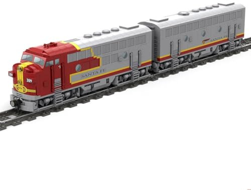 Quibuilds MOC-160782 Lokomotive Zug Klemmbausteine Set – Ferngesteuerte Lokomotive Bausteine mit Schienen, Modelleisenbahn Geschenk für Erwachsene (2127 Teile/Dynamische Version)