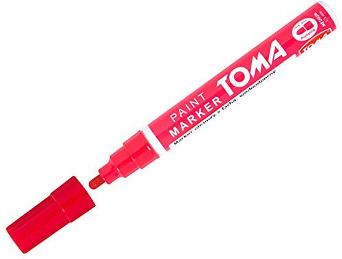 SolaDirect Marker Pen Universal Waterproof Permanent Oil Based Paint for Car Tyres, Arts & Crafts (Red)