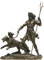 e-katastima Hades Pluto God of Underworld & Cerberus Decorative Statue Sculpture Figure Bronze Finish 7.87 / 20cm