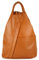 Belli City Backpack leichte italienische Leder Damentasche Rucksack Handtasche in cognac - 29x32x11 cm (B x H x T)