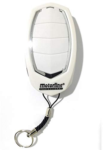 Mando garaje a distancia original Motorline Falk 433Mhz - código evolutivo 4 canales (Blanco)