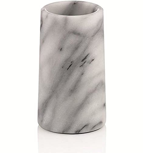 Kela Zahnputzbecher/Zahnputzbecher für Badezimmer, Kollektion Varda, Marmor, Weiß