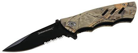 Silverline 746410 Klappmesser in Tarnfarbe, Silber