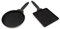 Tubayia Cast Iron Round/Square Frying Pan Cooking Pot with Removable Handle for Camping Kitchen Pack of 2