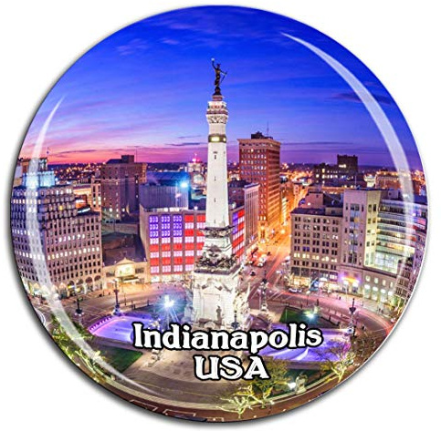Denkmal Kreis Indianapolis Amerika USA Kühlschrankmagnet 3D Kristallglas Tourist City Travel Souvenir Collection Geschenk Stark Kühlschrank Aufkleber