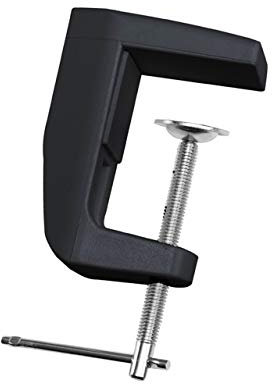 Neatfi Verstellbare klemme f眉r Lampen 鈥� mit verstellbarer Schraube, l盲sst sich an einen Tisch bis zu 6,3 cm dick klemmen, h盲lt die Lampe sicher an jedem Schreibtisch, Werkbank oder Tisch schwarz