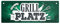 Grillplatz Metallschild in grün Fleisch Wurst grillen Grill Bier Hobby Besteck