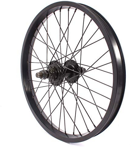 KHE 18 Zoll BMX Hinterrad 14mm schwarz Alu BIG400 Felge 36 Loch 9T Ritzel S/B