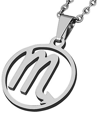 ZENSE - Sternzeichenkette Skorpion für Herren ZP0241, Durchmesser 2 cm, mit Kette