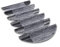 rugsx Treppenteppich Adagio Stufenmatten, Selbstklebend, 64x22 cm + 3,5cm Vorderkante, grau, 17 Stück