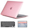 SsHhUu Custodia per MacBook Pro 15 Pollici A1398, Plastica Rigida Clear Cover con Tastiera Cover & Proteggi Schermo per MacBook Pro 15 Pollici con Retina Display (Older Version, 2015 - end 2012) Rosa