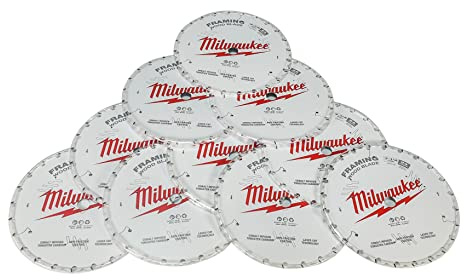 Milwaukee 48-41-0720 Lot de 10 lames de scie circulaire à 24 dents 18,5 cm