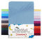 NatureMark 2er Set Kinder Spannbettlaken Jersey, Spannbetttuch 100% Baumwolle, für Babybett und Kinderbett | 70x140 cm - Hell blau