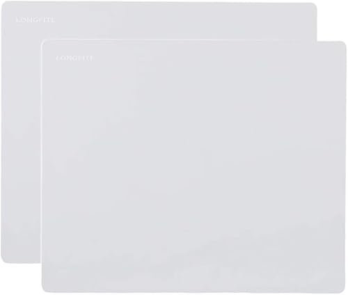 LONGFITE 2 Stück große Platzsets, Silikon-Tischsets für Kinder, rutschfeste, hitzebeständige Schutzunterlagen für Tisch, Schreibtisch, Arbeitsplatte (60 x 50 cm Grau)
