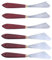 Stainless Steel Artists Palette Knife Set, Acrylic Mixing Scraper with Wood Handle, Oil Painting Accessories, Set of 6