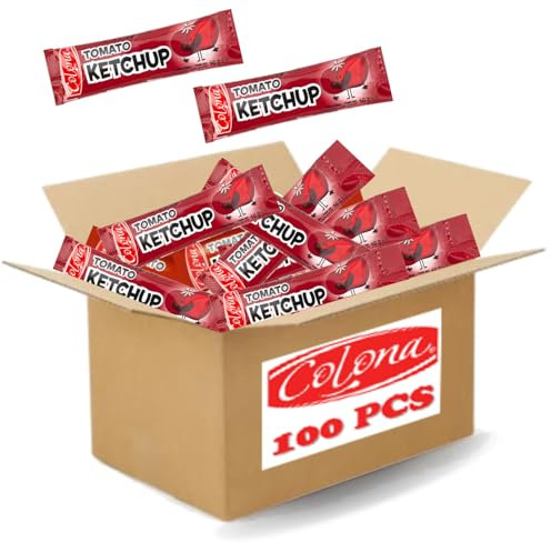 COLONA | 100 sticks de sauce Ketchup | doses individuelles 10 ml
