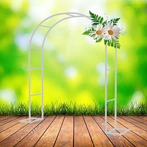 Arco Para Rosales De Metal Grande, Enrejado De Arco De Jardín Para Plantas Trepadoras, Arco De Boda Resistente A La Intemperie Con Base, Ideal Para Patio Trasero, Césped, Patio, Decoraciones De Patio