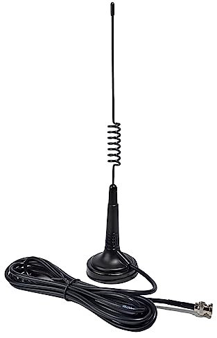 UAYESOK CB Antenne 27MHz Magnetische Halterung Mobile Radio Antenne 13.7in mit Koaxialkabel RG-58U 4M BNC für Präsident Midland Cobra Uniden Anytone Tragbar Handheld Autofunk-Scanner-Kit