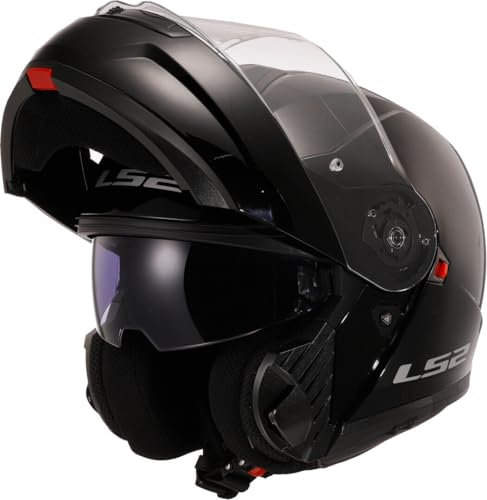 LS2, Modularer Motorradhelm Strobe II Gloss Black, XXL